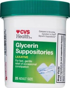 CVS Health Glycerin Suppositories laxative for constipation relief